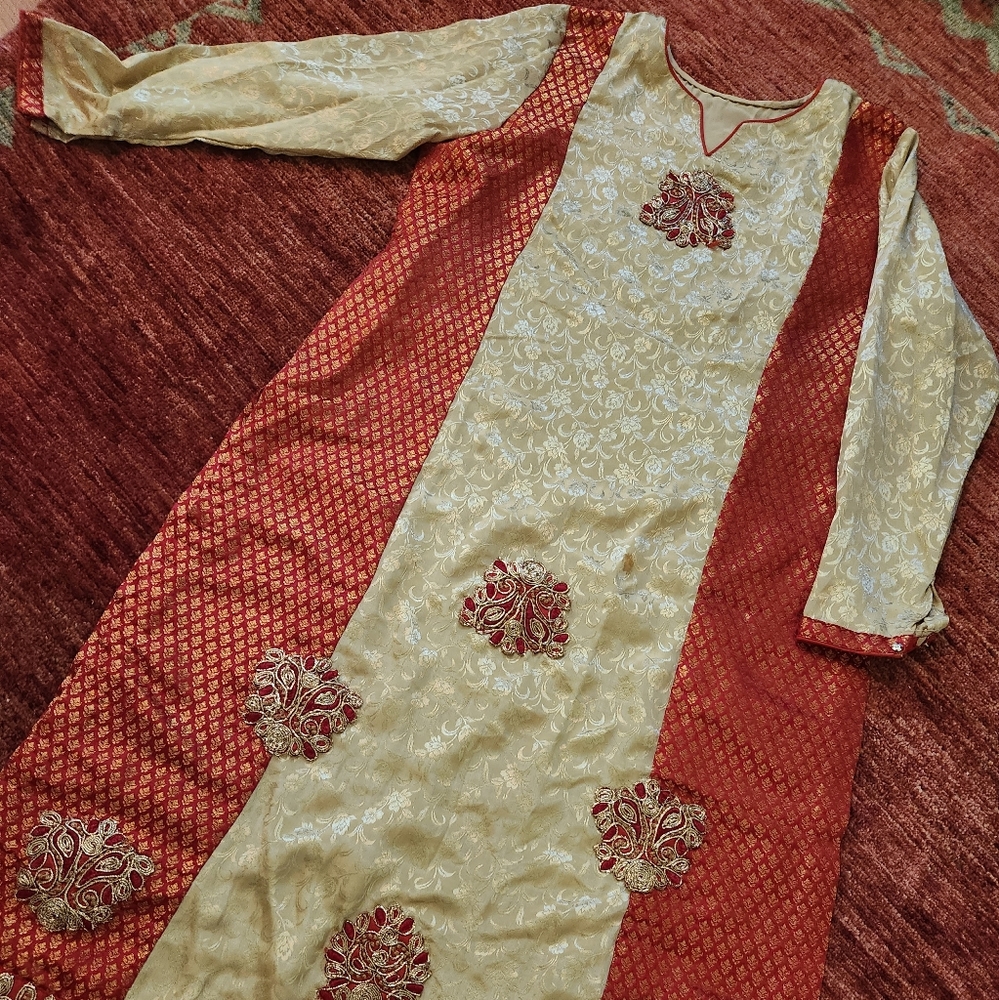 NEW 2 PIECE STITCHED FORMAL SUIT SHALWAR KAMEEZ KURTA